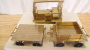 Delton 2255 Fairmont Speeder Brass Naked G Scale Powered w/Cars   -Rare  -731