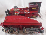 Delton Locomotive 2212 0-4-0 Colorado Southern Serial no 100 Brass G Scale Engine